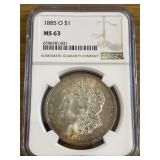 1885 O MS63 Morgan Dollar