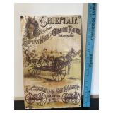 Vintage Chieftain Hay & Grain Metal Sign