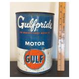 Vintage Gulf Motor Oil Can