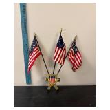 Vintage Radiator Mounted Parade Flags