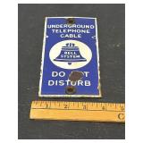 Vintage Porcelain Bell System Sign