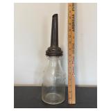 Vintage Glass Motor Oil Bottle