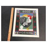 Framed Needle Point Art Work