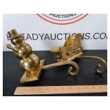 Vintage Brass Stocking Holders