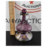 Purple Glass Hummingbird Feeder