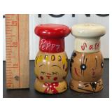 MCM Hand Painted 'Salty and Peppy'  Shakers