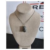 Raggedy Ann Sterling Pendant with Rotating Cubes