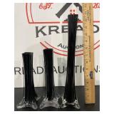 Art Deco Style Black Eiffel Tower Vases
