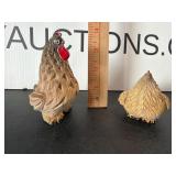 Vintage Ceramic Rooster and Hen