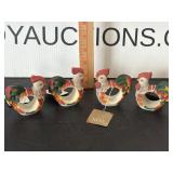 Resin Rooster Napkin Rings