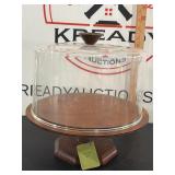 Wood and Plastic Cake Stand