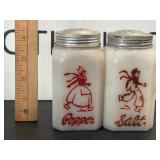 Hazel-Atlas Milk Glass Shakers