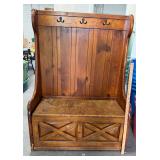Wooden Hall Tree Storage Bench