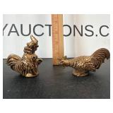 Vintage Ceramic Fighting Roosters Figurines