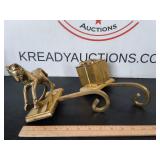 Vintage Brass Stocking Holders