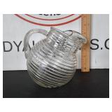 Vintage Anchor Hocking Ribbed Ball Jug Pitcher