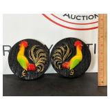 MCM Chalkware Wall Plaques