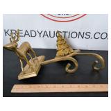 Vintage Brass Stocking Holders