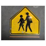Vintage School Crossing/Pedestrian Sign