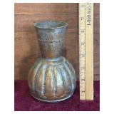 Egyptian Hand Stamped Copper Vase