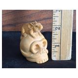 Hand Carved Wooden Netsuke Kimono Toggle