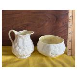 Wade Porcelain ï¿½Lotusï¿½ Creamer & Open Sugar