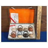 Miniature Asian Clay Teapots with Box