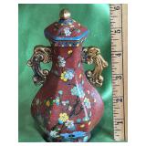 Chinese Cloisonnï¿½ Red Enamel Vase