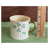Belleek Porcelain Shamrock Mug