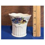 Belleek Porcelain Pansy Vase