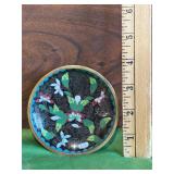 Chinese Cloisonne Enamel and Brass Dish/Ring Tray