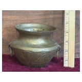 Chinese Hand Etched Brass Pot