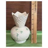 Belleek Porcelain Shamrock Vase