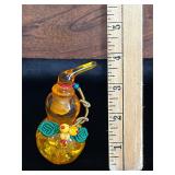 Chinese Amber Colored Resin Snuff Bottle