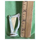 Irish Dresden Porcelain Harp Ornament
