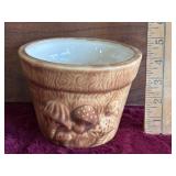 Brown Glazed Ceramic Planter