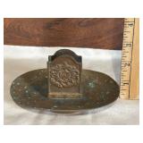 Bronze Hotel Winton Matchbox Holder and Ashtray