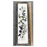 Asian Framed Hand Painted Floral Tiles