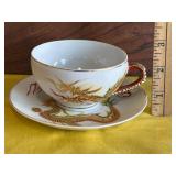 Japanese Golden Moriage Dragonware Lithophane