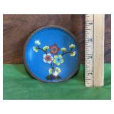 Chinese Cloisonne Enamel and Brass Dish/Ring Tray