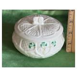 Belleek Porcelain Shamrock Trinket Box