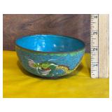 Chinese Cloisonne Enamel and Copper Bowl