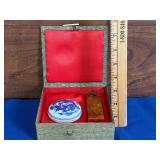Chinese Carved Soapstone Seal with Ink Pot