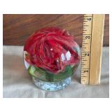 Wilkerson Glass Floral Paperweight