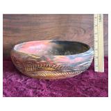 Comanche Pottery Feather Bowl
