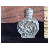 Vintage Glass & Pewter Perfume Bottle