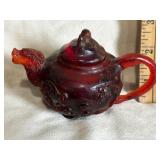 Chinese Red Amber Teapot