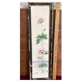 Framed Asian Hand Painted Tiles