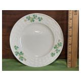 Belleek Porcelain Shamrock Bread Plate