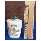 Chinese Carved Bone Snuff Bottle